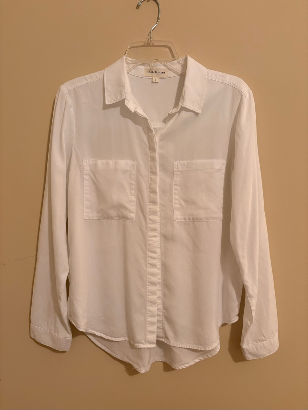 Anthropologie Cloth & Stone White Button Down Blouse